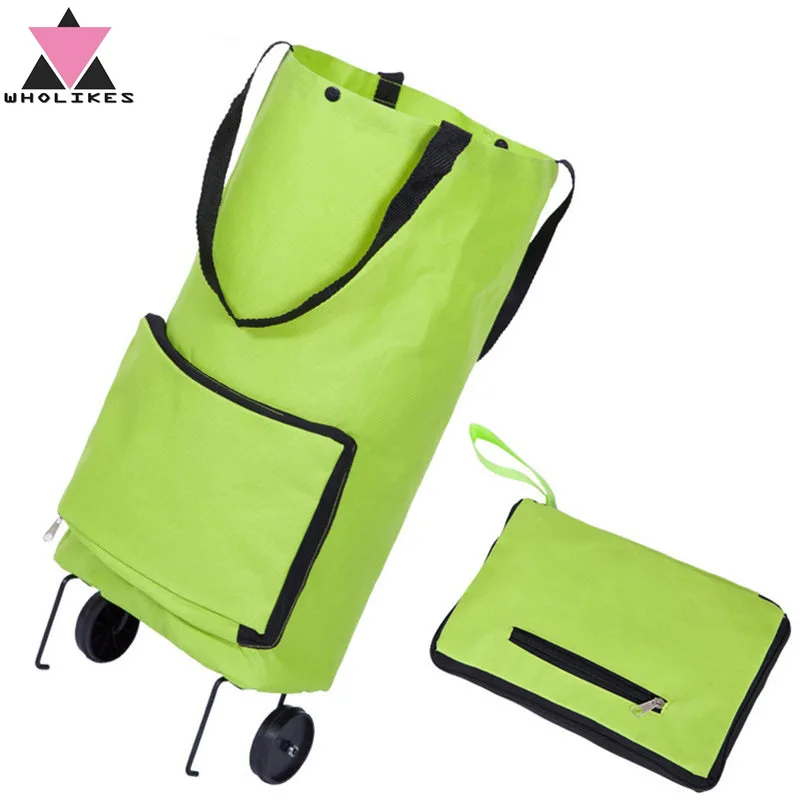 2016 New Women's Shopping Bag Folding Tug Organizers Shopping Cart