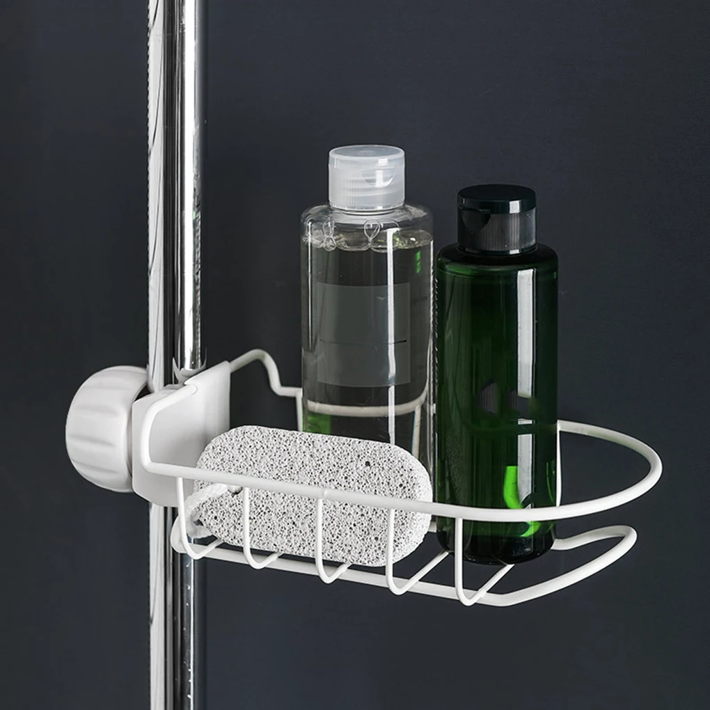 

Water Faucet Storage Shelf Kitchen Sundries Adjustable Holder Stainless Steel Sink Sponge Supplies