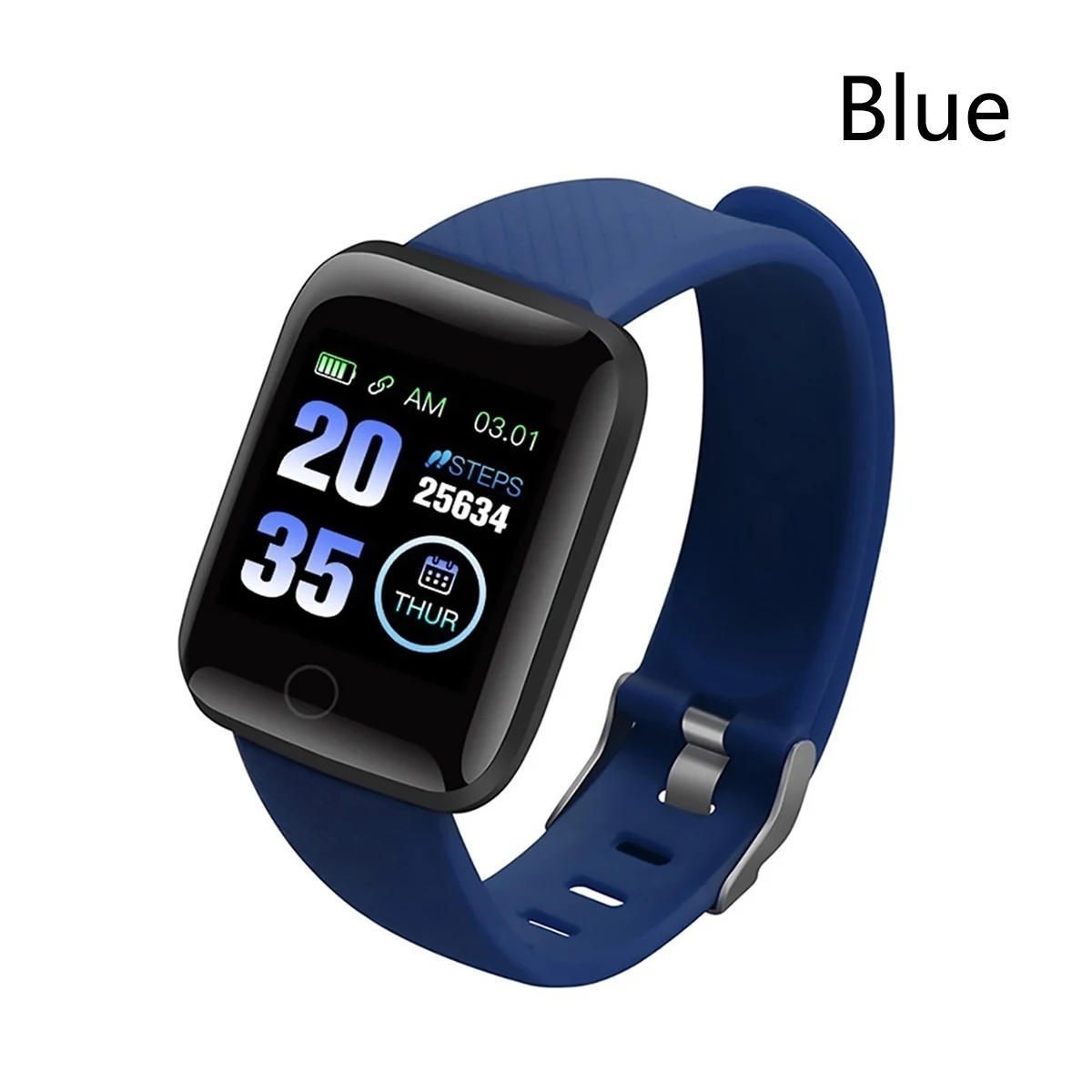 116 плюс Смарт-часы водонепроницаемый смарт-Браслет фитнес-Отслеживание упражнений кровяное давление датчик сердечного ритма Смарт-часы браслет - Цвет: blue 1