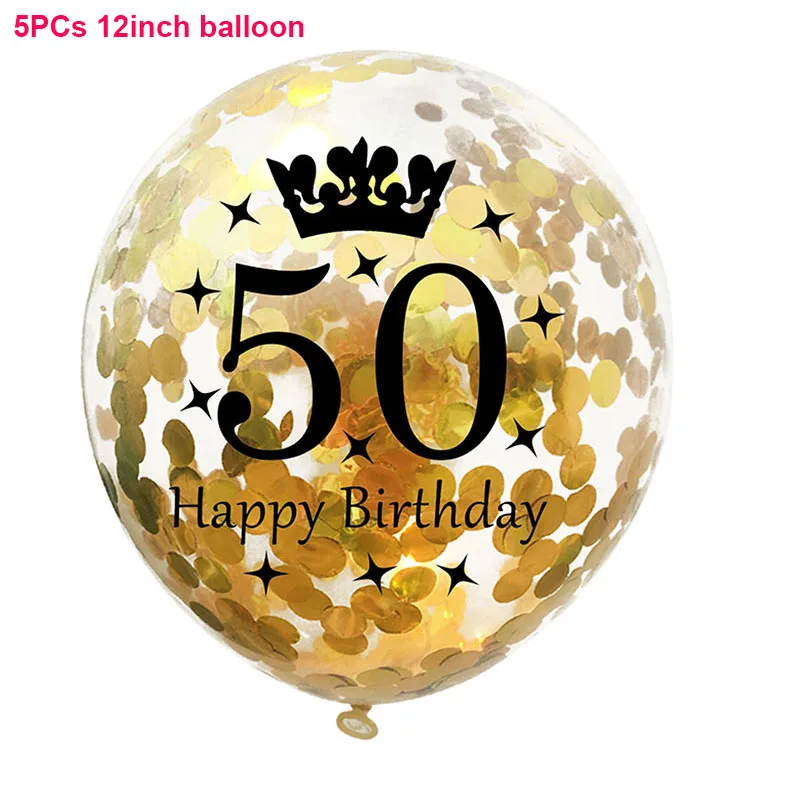 Конфетти воздушные шары на день рождения ясный балон воздушный шар «С Днем Рождения» 30 40 50 60 лет День рождения Деко 60 лет воздушный шар 50th день рождения Globo