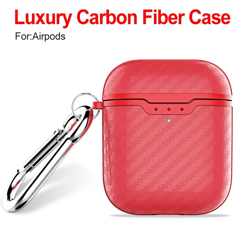

Bluetooth Wireless Earphone Protective Case for Airpods Cover Box TPU Case Earphones for Apple Airpods with Hook