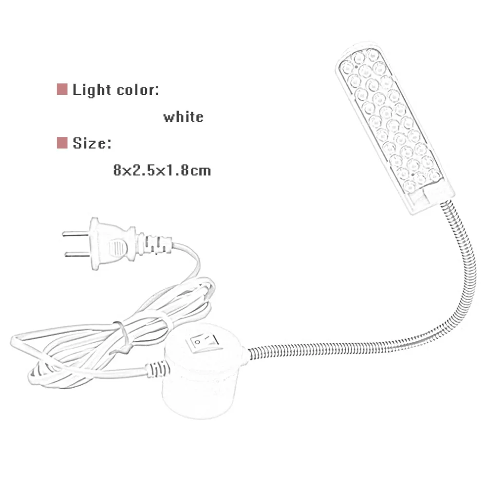 ICOCO 110-250 В 30 светодиодный супер яркий 30 ламповый светильник для швейной машины для одежды светильник для домашней работы аксессуары для швейной машины