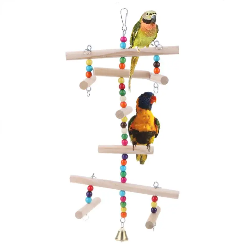 Деревянный Элементы для птичьей клетки попугая игрушки висит гамак грызть качели игрушки для попугай волнистый Попугайчик петух птица