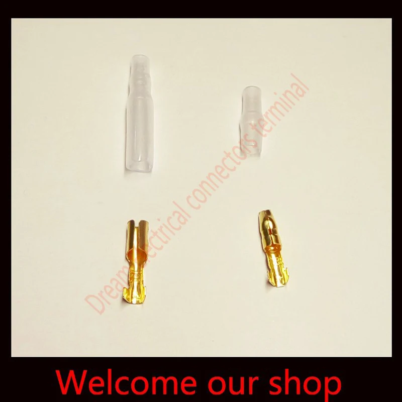 

100 sets=400pcs 4.0mm diameter 1pin male female bullet connector insulated crimp terminals for car free shipping