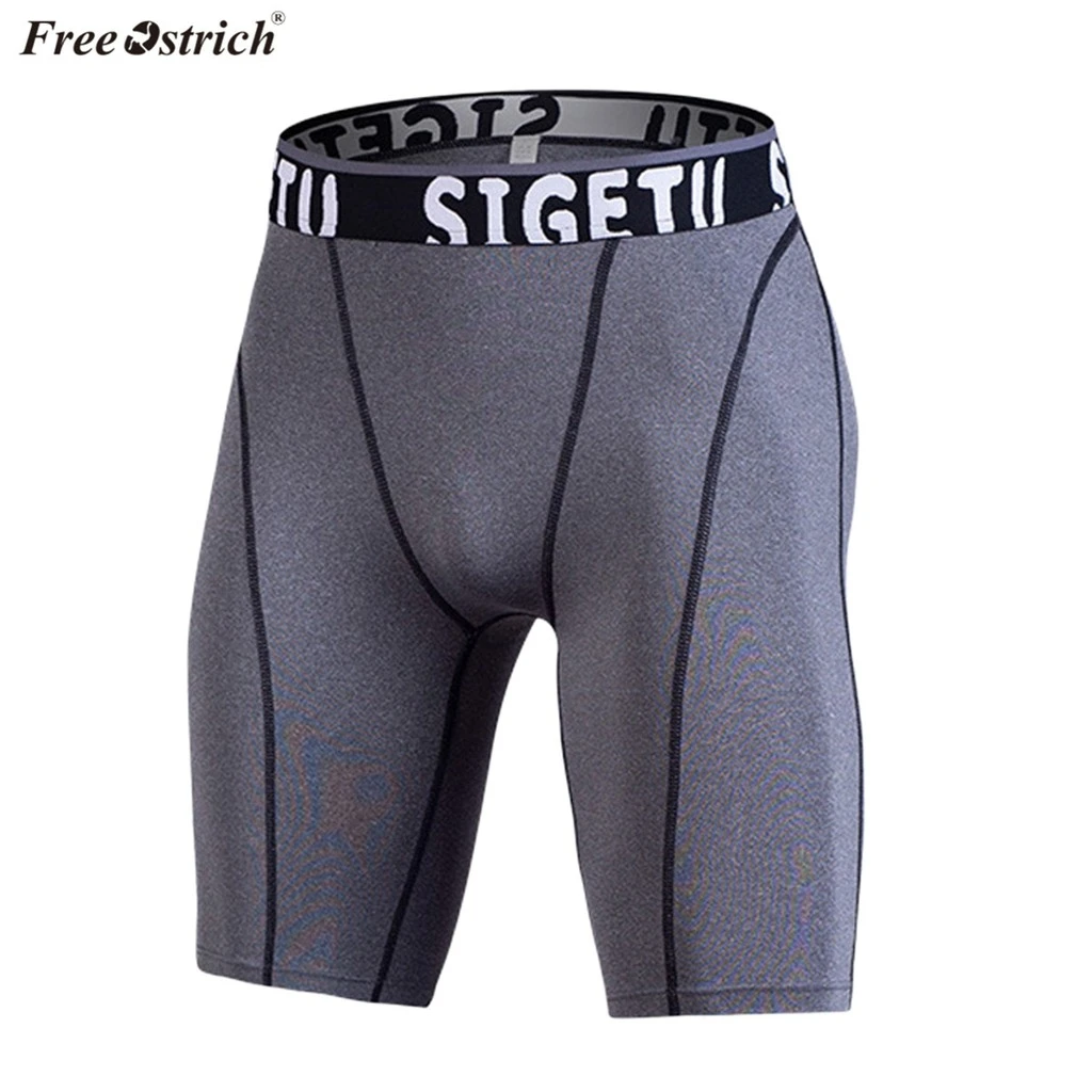 Страусиная мужская летняя Фитнес Лоскутная Бодибилдинг Кожа плотно сохнет короткие спортивные брюки одежда оверсайз