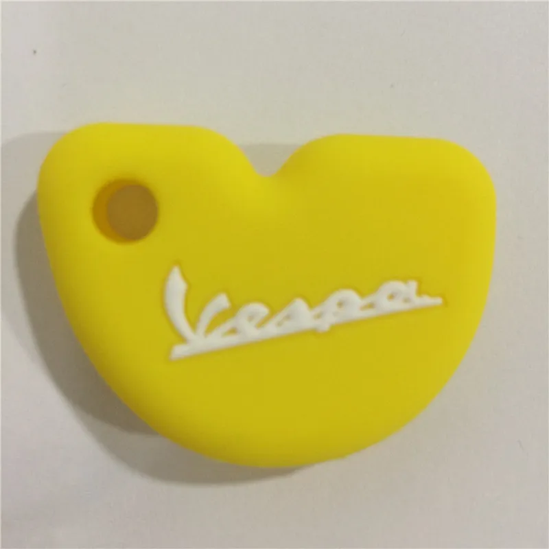 Силиконовый резиновый защитный чехол для ключей Vespa piaggio new fly gts super 300 Gilera Nexus 500 key - Название цвета: Цвет: желтый