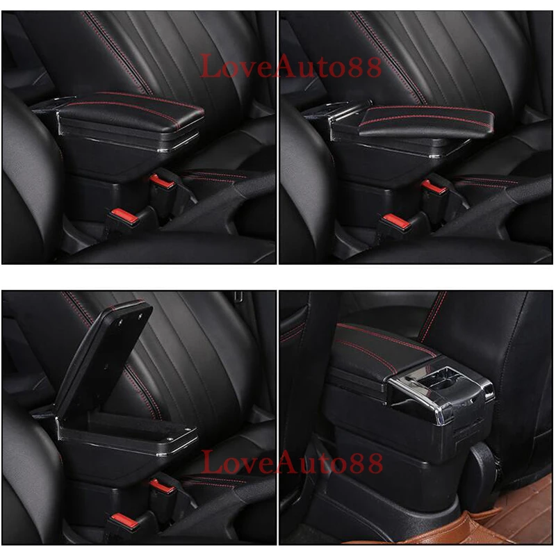 car-styling For Hyundai Solaris Verna 2010- armrest box central Store content box cup holder ashtray interior accessories