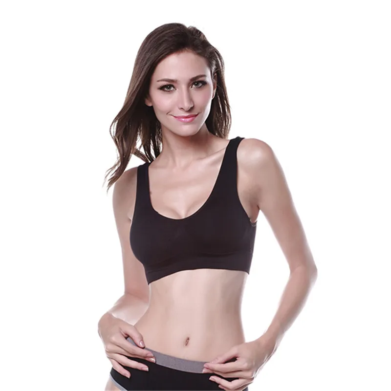3 цвета женский топ для йоги безрукавка бесшовный спортивный бюстгальтер для фитнеса жилет для спортзала - Цвет: Черный