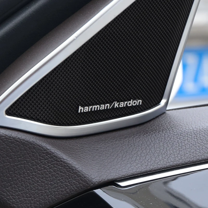 100 шт 3D алюминиевый harman/kardon логотип Hi-Fi автомобильный динамик аудио динамик значок эмблема с 2 контактами