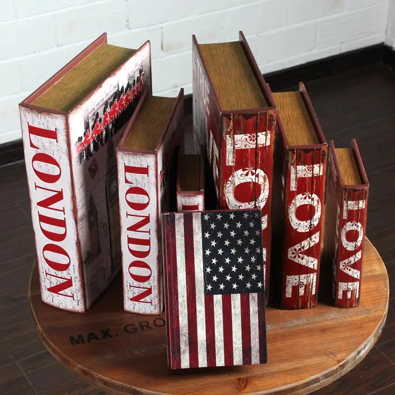 Continental retro Fake Book bookcase decor decoration simulation ... Continental retro Fake Book bookcase decor decoration simulation ... - Continental retro Fake Book bookcase decor decoration simulation study Home Furnishing photography books book props box-in Plaques & Signs from Home ...