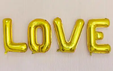 Love Letter Balloons 40 Inch Giant Jumbo Balloons Gold Silver Aluminium Foil Ballon For Wedding Engagement Valentine's Day Decor - Цвет: 32 inch Gold LOVE