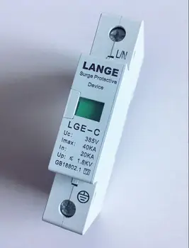 online Din Rail Relâmpago Protector 1 P 385 V Casa Surge Protector Arrester Descarregador 20KA 20-40KA 30-60KA 40-80KA