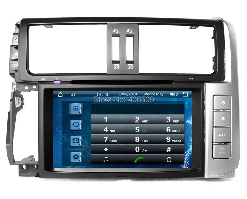 Best 8" Car DVD Player for Toyota Prado 150 Series TX TXL 2010 2011 2012 2013 with GPS Navigation Radio BT USB SD AUX Stereo Audio 2