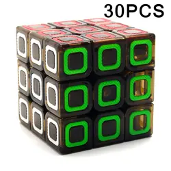 30 шт. QiYi CiYuan конкурс волшебный куб Professional Puzzle cube Скорость гладкий прозрачный образование игрушечные лошадки черный