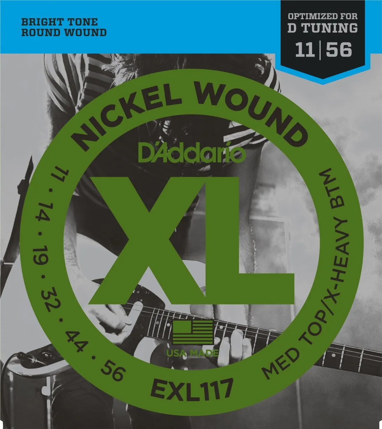 D'Addario XL Никель круглые раны Электрогитары струны EXL110 EXL115 EXL117 EXL120 EXL125 EXL130 - Цвет: EXL117