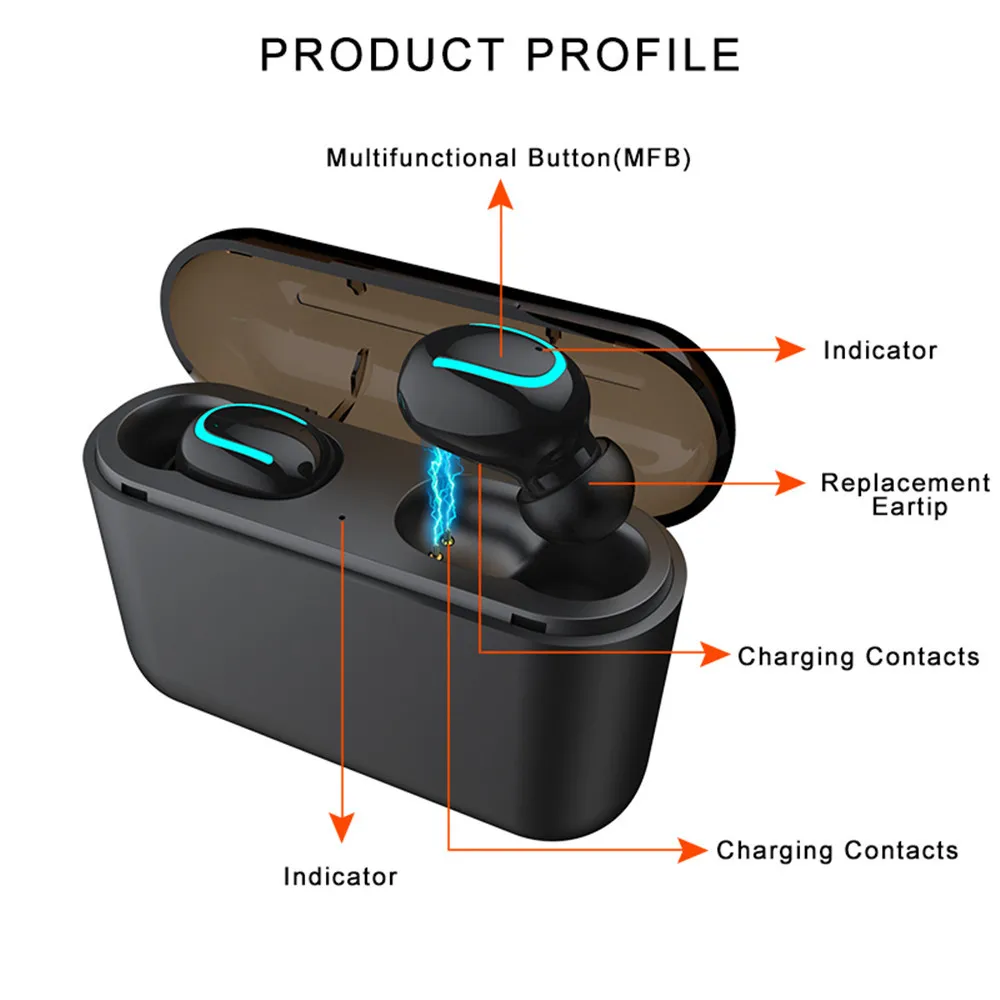 Беспроводные наушники с громкой связью Q32, TWS, Bluetooth наушники, беспроводные наушники, Спортивная гарнитура, Bluetooth наушники/телефоны