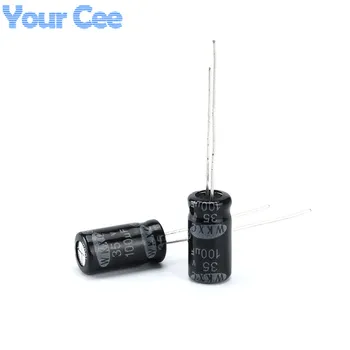 

200 pcs Electrolytic Capacitors 35V 100UF 6X12MM Aluminum Electrolytic Capacitor