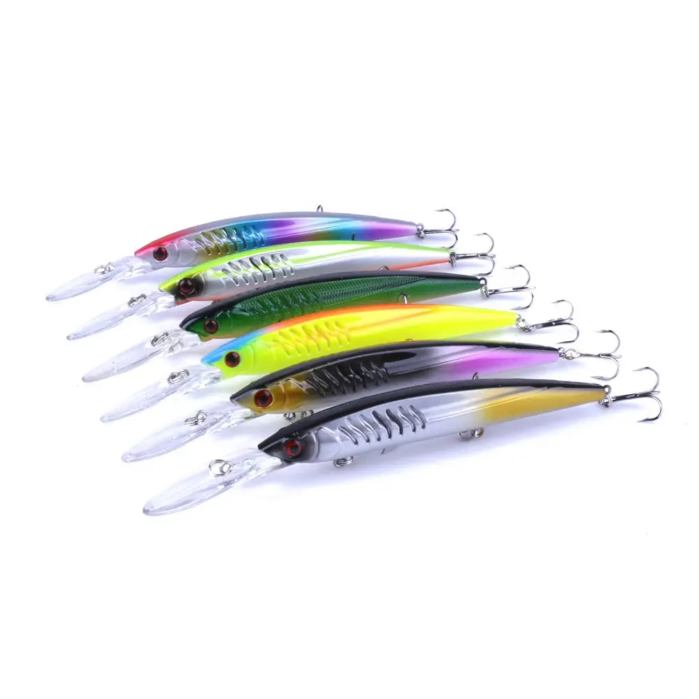 

HENG JIA 1 set 6 fishing bait 8cm / 6.2g fake bait fishing road bait