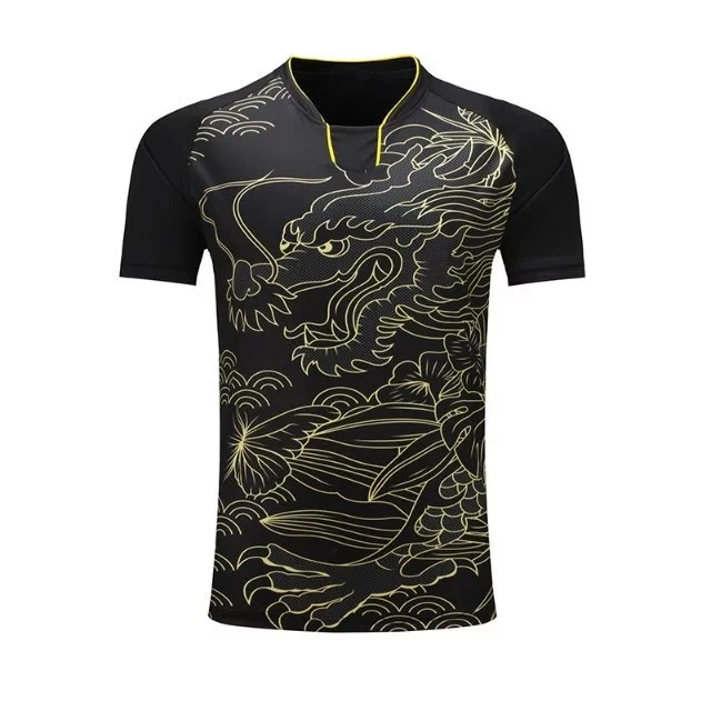 China dragon tenis hombres/mujeres, badminton jerseys ping pong deportes camiseta, dry-Cool Ma largo Tenis de Mesa shirt ropa