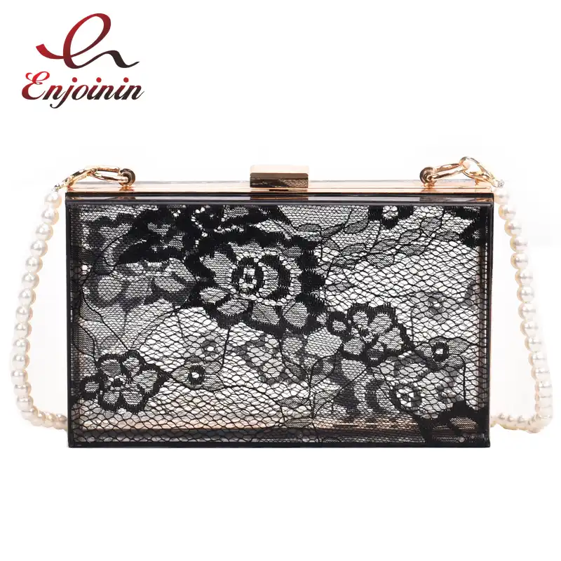 white lace clutch bag