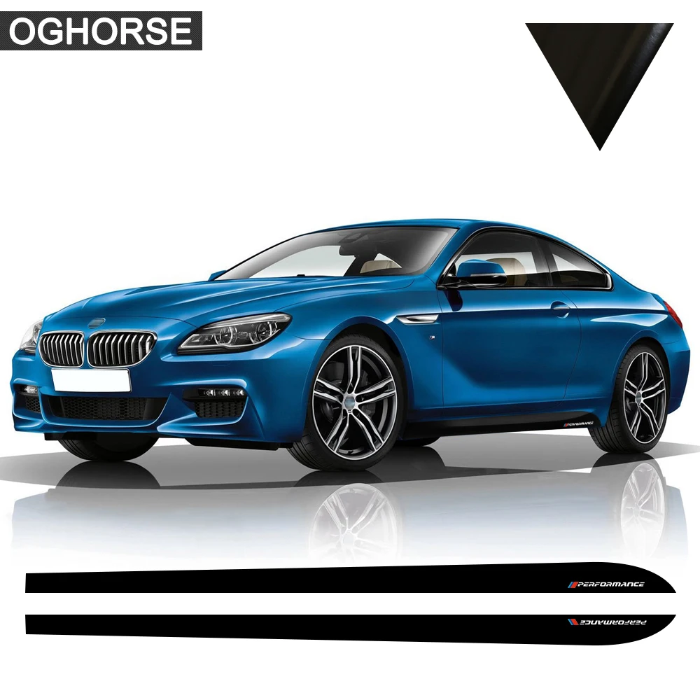 

For BMW F30 F31 X5 F15 X6 F16 E60 F32 F34 F22 E90 F10 F11 F01 F02 G30 Z4 E89 F20 M Performance Side Stripe Skirt Sticker Decal