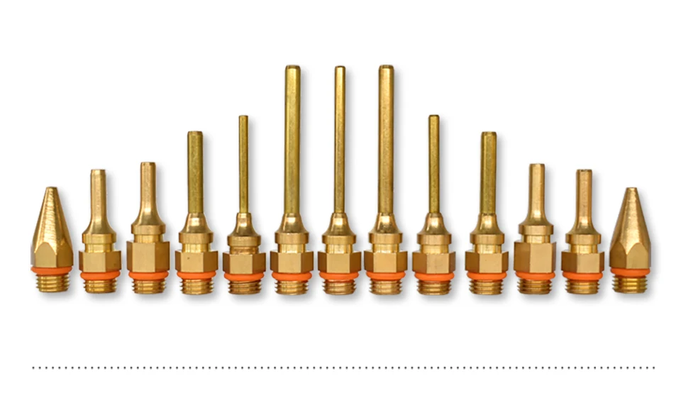 18 шт./компл. клеевой пистолет медный сопло маленький-отверстие длинный короткий большой диаметр горячего расплава клеевой пистолет аксессуары для отправки гаечного ключа/крышки десен