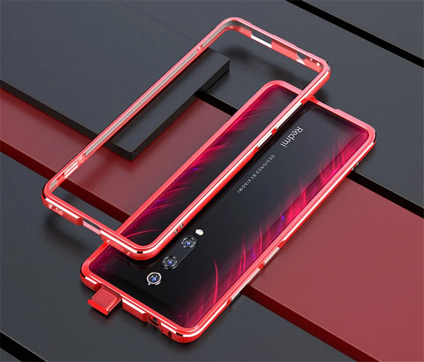 Для Xiao mi Red mi K20 Pro Чехол с металлической рамкой двойной цветной алюминиевый бампер Защитная крышка для Xiao mi Red mi K20 mi 9T Pro Чехол - Цвет: red