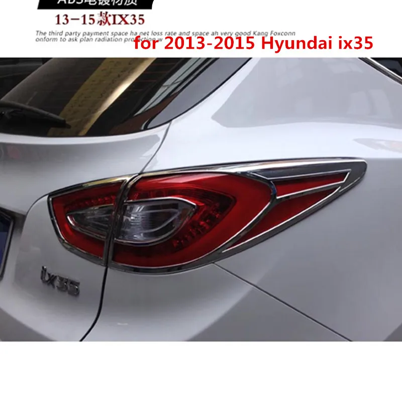 ABS Хром После лампы фар Обложка для 2013- hyundai ix35 стайлинга автомобилей