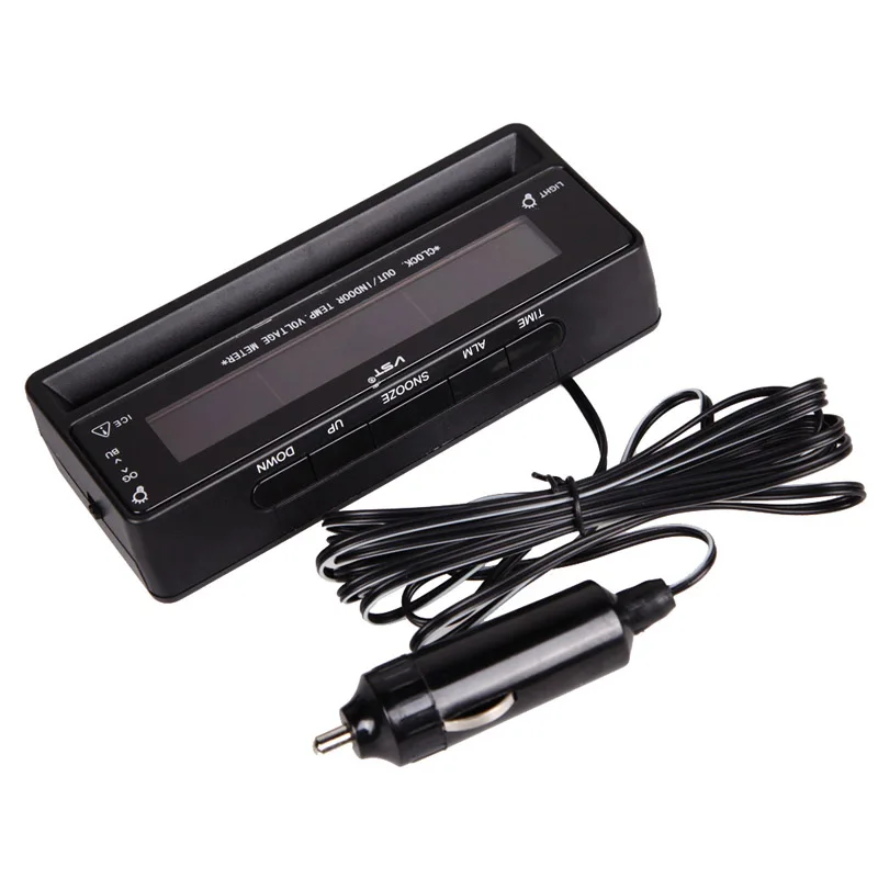 3 in 1 Auto Car Clock Thermometer voltmeter auto accessories Car Thermometer Voltage Temperature Monitor hours in the car watch 