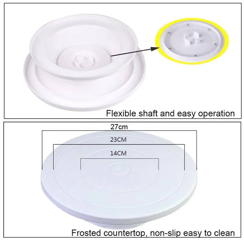 Пластиковый круглый поворотный стол для торта, вращающаяся противоскользящая подставка для торта, инструмент для выпечки «сделай сам», кухонный инструмент, принадлежности для выпечки