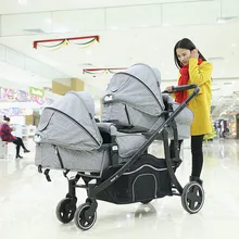 Shinybb twins baby stroller two-way light folding high quality double before and after the wheelbarrow