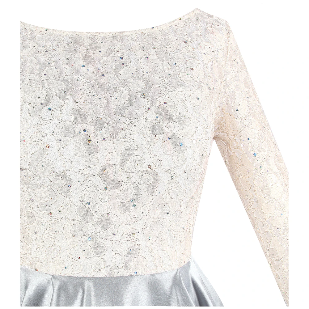 Женское платье с длинным рукавом Angel fashions кружевное для выпускного вечера