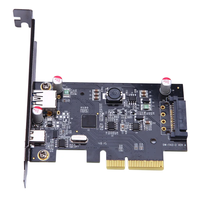 Great-Q Настольный 10 ГБ/сек. USB 3,1 type-C+ USB быстрое изменение порта PCI-e 4x PCIe на внешний USB-C адаптер pci express riser card