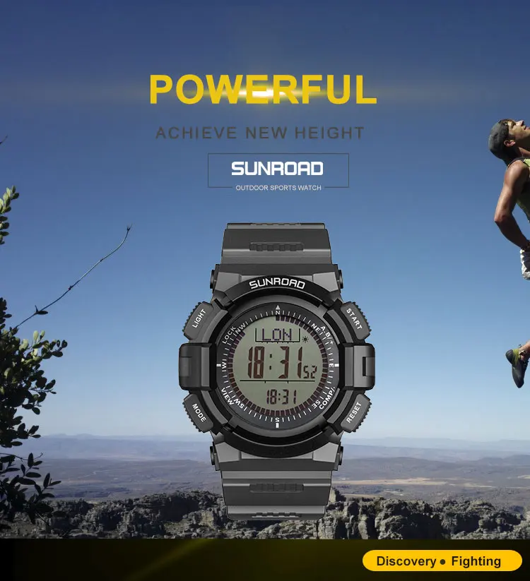 SUNROAD Sports Men's Digital Watches-Altimeter Pedometer Compass Reloj Hombre Clock Outdoor Original Wristwatches SUNROAD Sports Men's Digital Watches-Altimeter Pedometer Compass Reloj Hombre Clock Outdoor Original Wristwatches