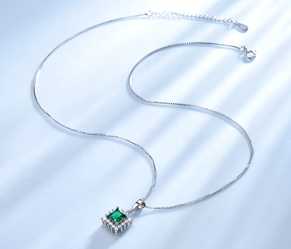 UMCHO Emerald 925 sterling silver jewelry set for women S019E-1 (4)