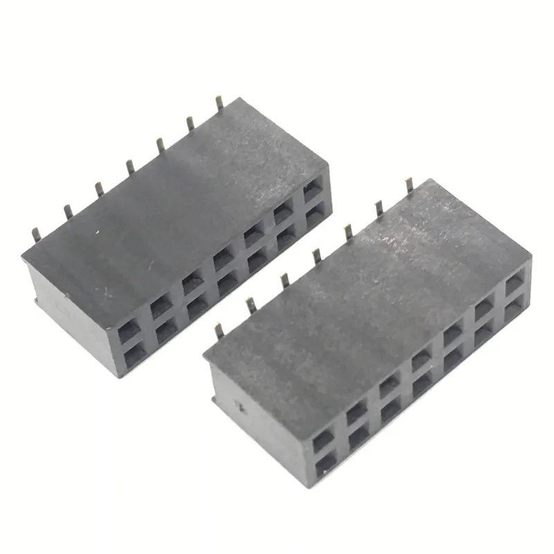10pcs 2x7 P 14 Pin 2.0 mm Pin Header Female Dual row SMT PCB surface Mount SMD reflow solderable in bulk Rohs Lead Free  