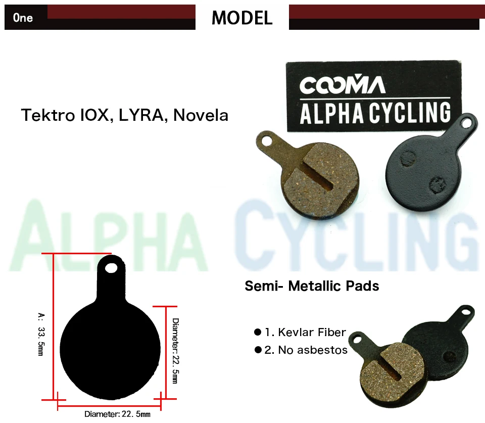 Велосипедные тормозные колодки для Tektro Lyra Novela Iox велосипед дисковый тормоз, 4 пары черный класс смолы