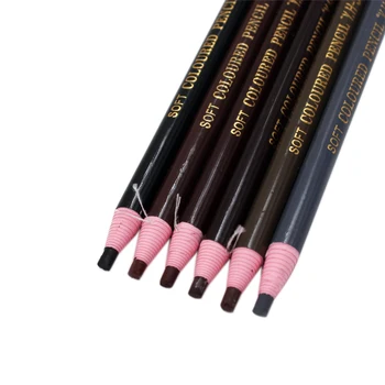 

12X Tattoo Pen Eyebrow Pencil Free Cutting Natural Long Lasting Black Brown Coffee Permanent Waterproof Eyebrow Makeup Wholesale