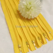 20 unids Nylon bobina cremalleras Tailor herramientas de costura Craft 9 pulgadas de color amarillo claro