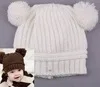 5 модных цветов Подарки Panda образный Красивый мальчик девочка шляпы Осень Зима Детские вязаные шапки Дети согреться - Цвет: white