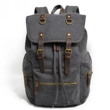 

New recreational shoulder bag, multi-functional canvas man's bag, retro large-capacity mountain-climbing bag, travel bag