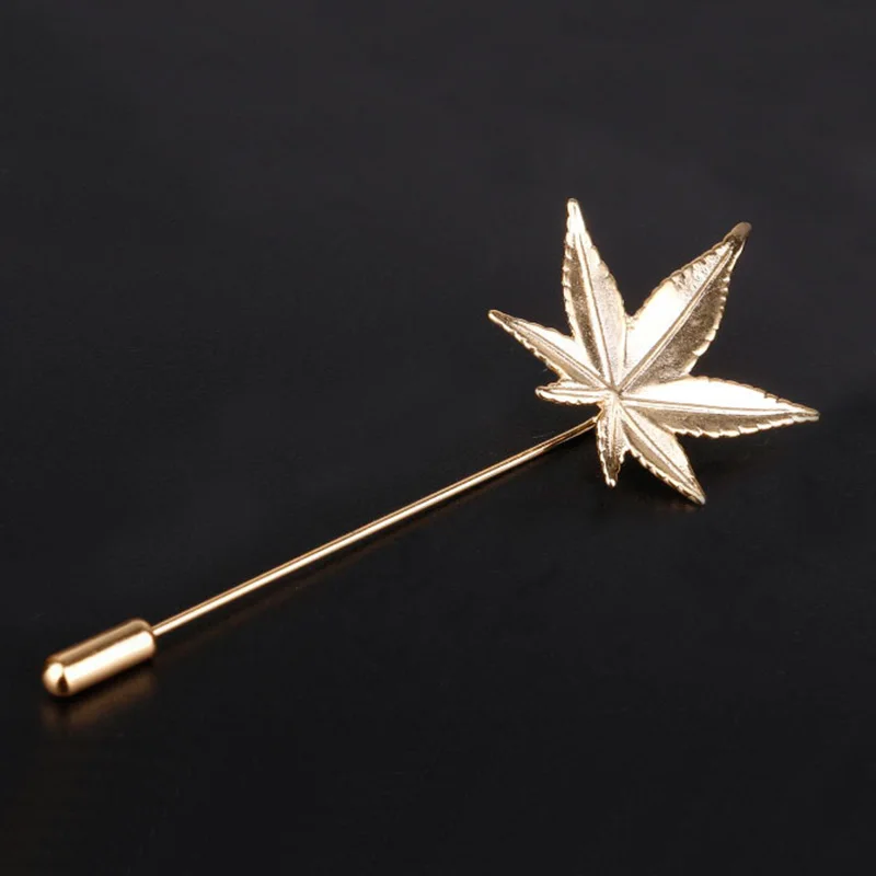 Brand Brooch Flower Shaped Metal Plant Brooch Collar Pins Men Shirt