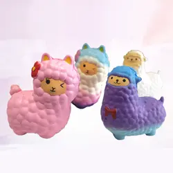 Оптовая продажа 10 шт./лот Kawaii Squishy замедлить рост игрушки Симпатичные Радуга овец Альпака мягкий Squeeze Смешные Анти Стресс новинка детские