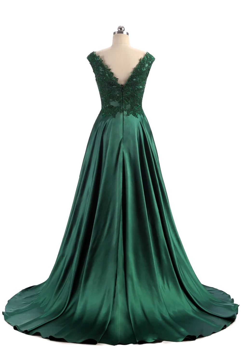 Robe De Soiree Elie Saab, вечернее платье,, длинное, темно-зеленое, с рукавами-крылышками, атласное, Vestidos De Noite Para Casamento