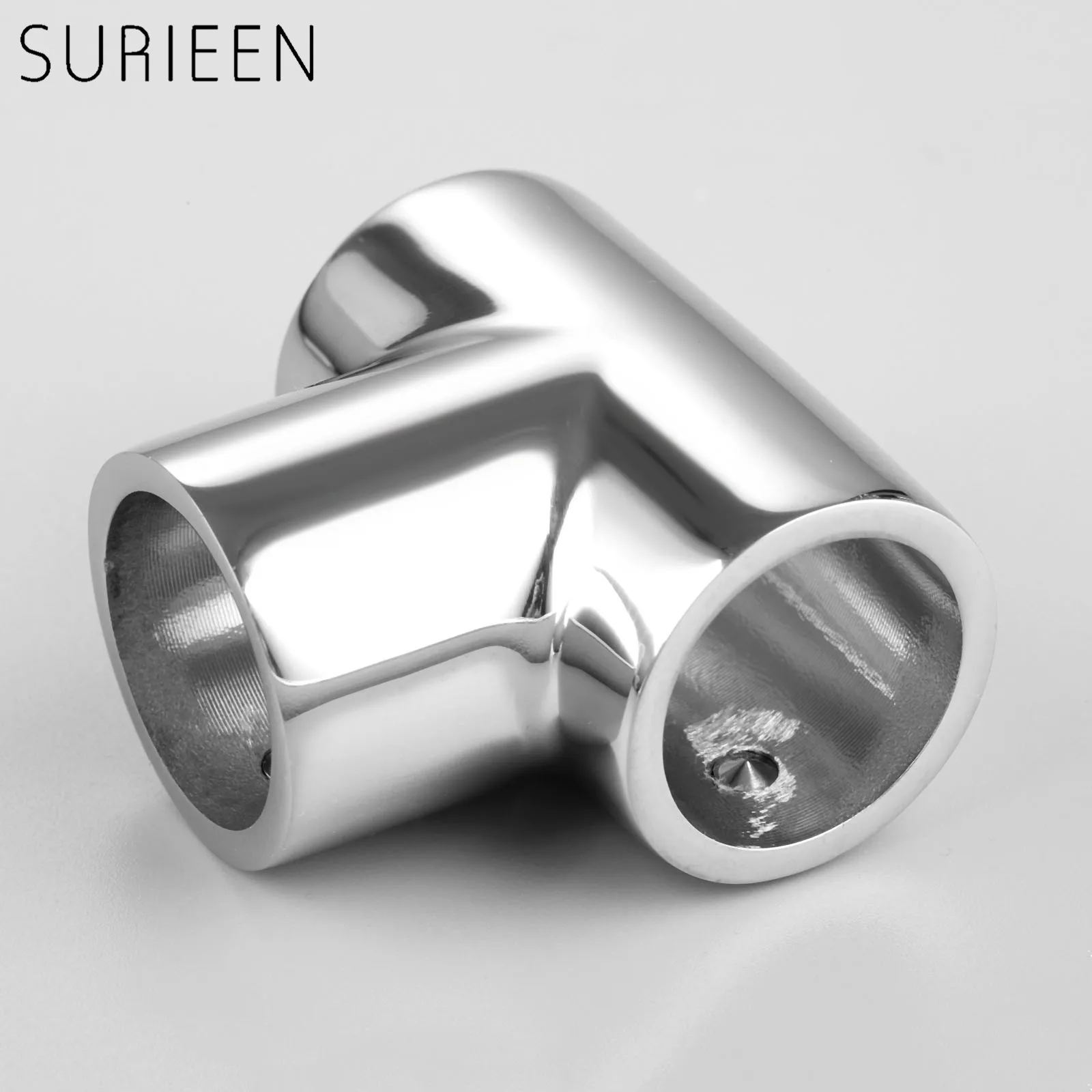 1Pc Marine 316 Stainless Steel 1"" 25mm Tube Pipe 3 Way 90 Degree Tee Hardware Boat Hand Rail Fitting Boats Accessories Yacht