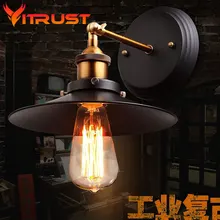 Черный Настенные светильники ночники балкон бра настенный светильник светодио дный промышленных светильник промышленного бра