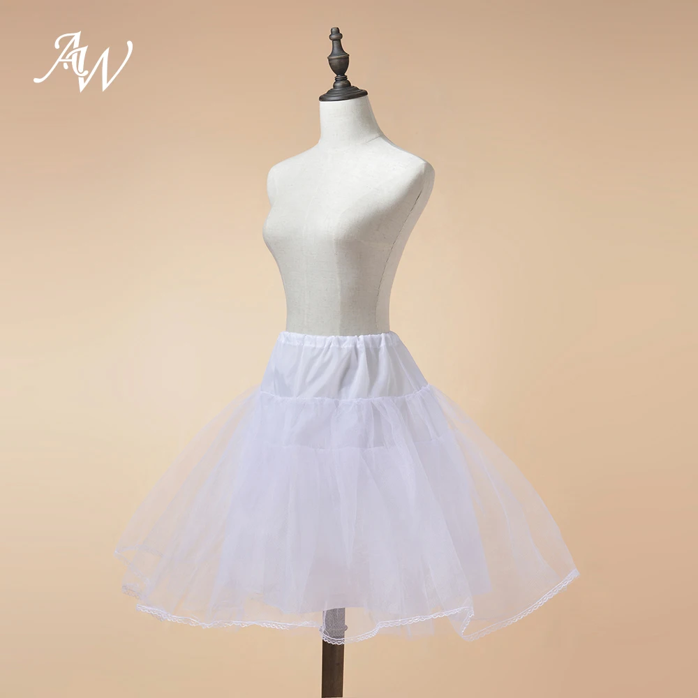 Buy AW White/Black Short Petticoats A Line Flower Girl