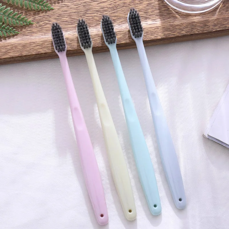 Модная зубная щетка из древесного угля 4 шт пластиковый держатель Sofe щетка оборудование для чистки зубов для гигиены полости рта
