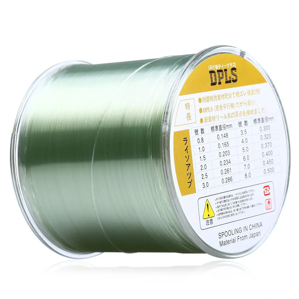 500M Green Color Fishing Line 7 Size 0.17mm 0.45mm Spool Beading String