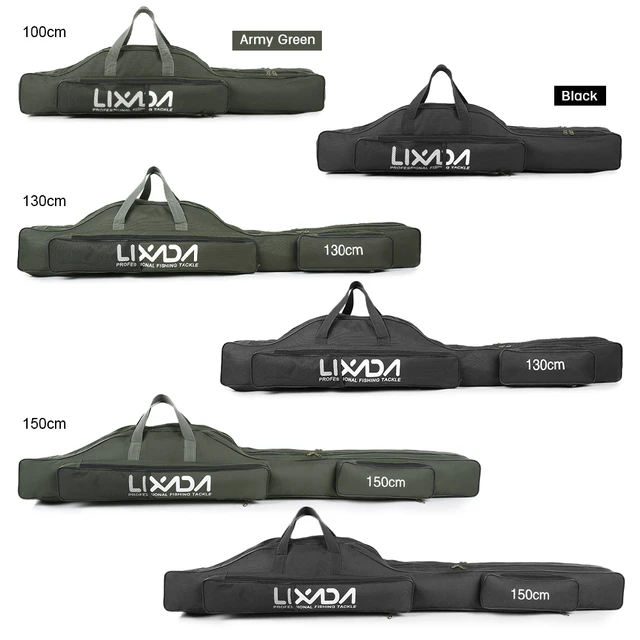 Lixada – sac de pêche Portable et pliable, sac à moulinet pour canne à pêche,  sac de